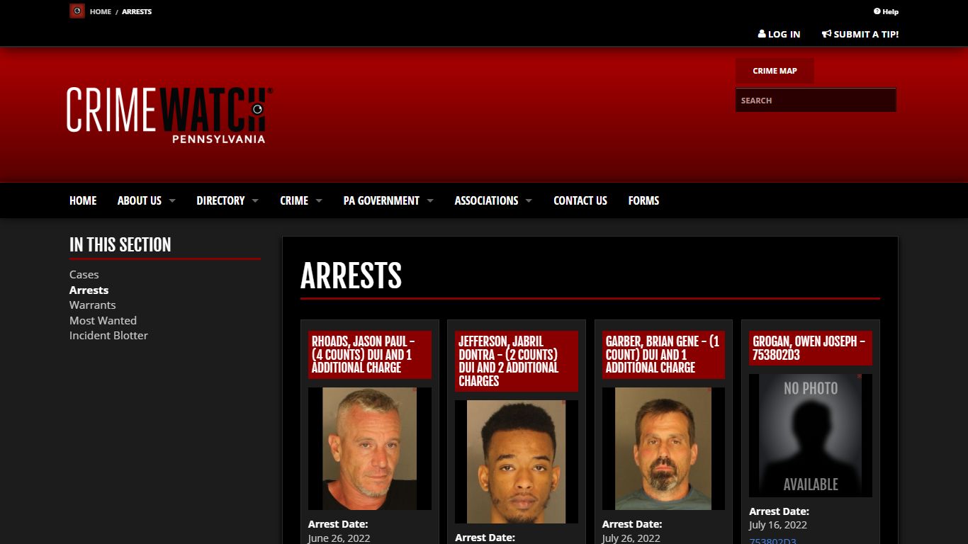 Arrests | CRIMEWATCH